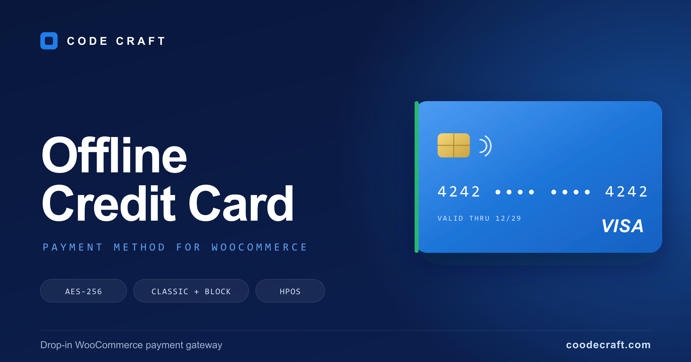 Offline Credit Card Payment Method for WooCommerce